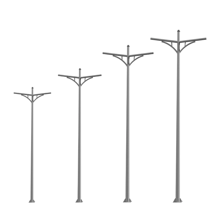 6m -12 m Dobbeltarmen Galvanized Street Light Pole